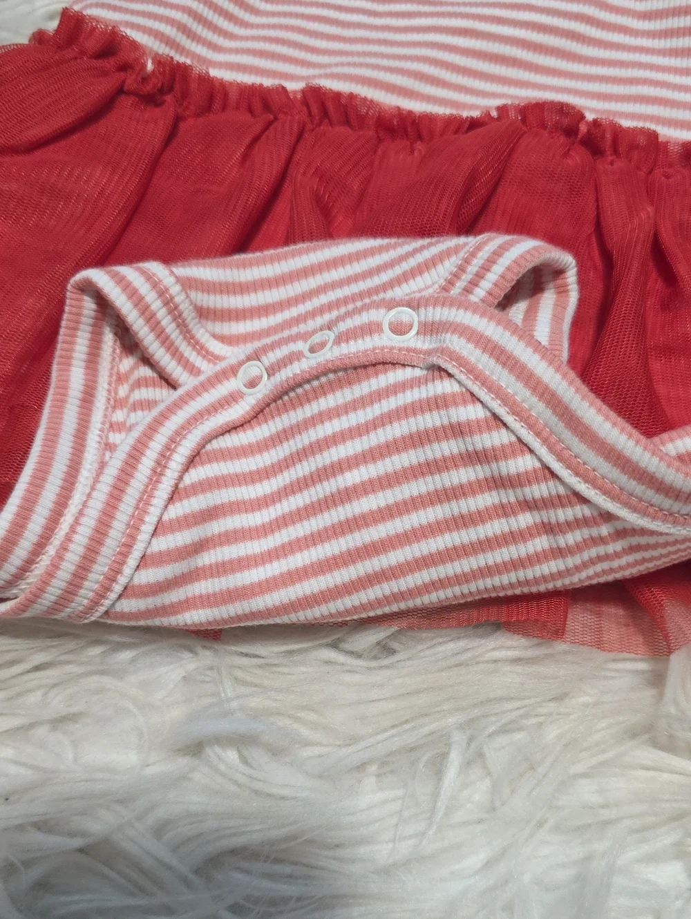 NWT Cloud Island Striped Tulle Onesie- 18 Months
